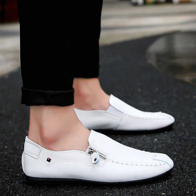 Boys No Shoelaces Pointed Toe Acne Peas Shoes Yellow Orange Lazy Single Thin Moccasins Rest Scoop Shoes