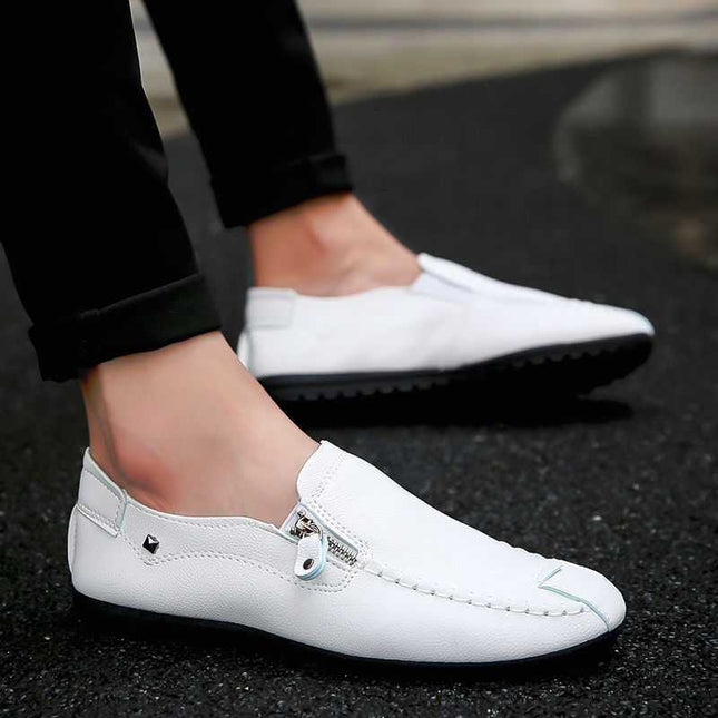 Boys No Shoelaces Pointed Toe Acne Peas Shoes Yellow Orange Lazy Single Thin Moccasins Rest Scoop Shoes
