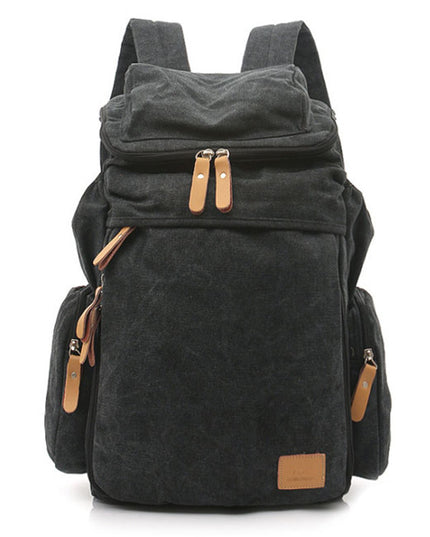 Canvas Backpack Male College Style Large-capacity Student School Bag