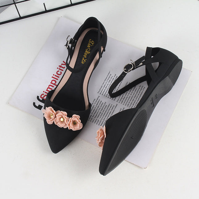 Toe-toe Flat Buckle Outer Sandals