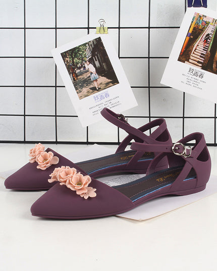Toe-toe Flat Buckle Outer Sandals