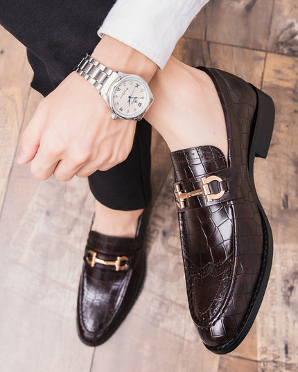 British Style Casual Men's Leather Shoes With Low Personality