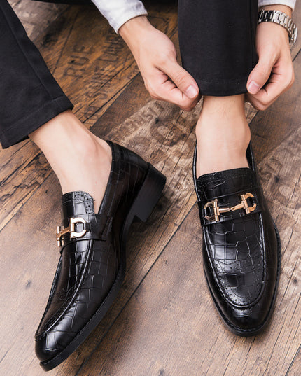 British Style Casual Men's Leather Shoes With Low Personality
