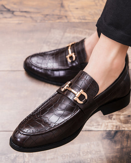 British Style Casual Men's Leather Shoes With Low Personality