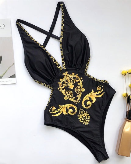 Women's printed one-piece bikini