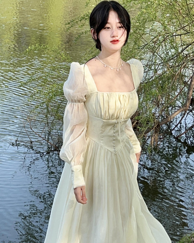 Seaside Beach Vacation Style Adult Lady Like Woman Temperament Dress