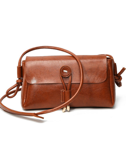 Oil Wax Leather Messenger Women's Fashion Shoulder Bag