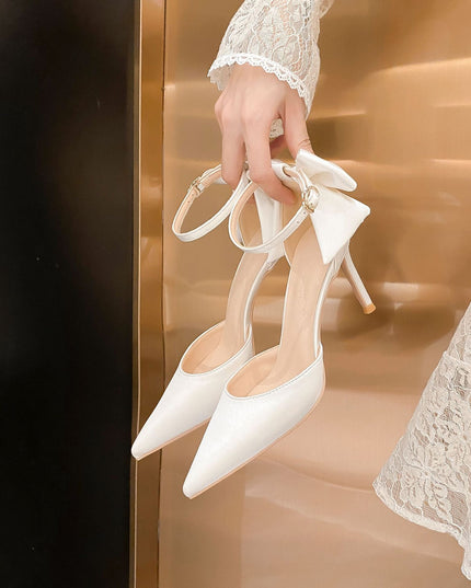 Buckle With Bow Hollowed Sandals