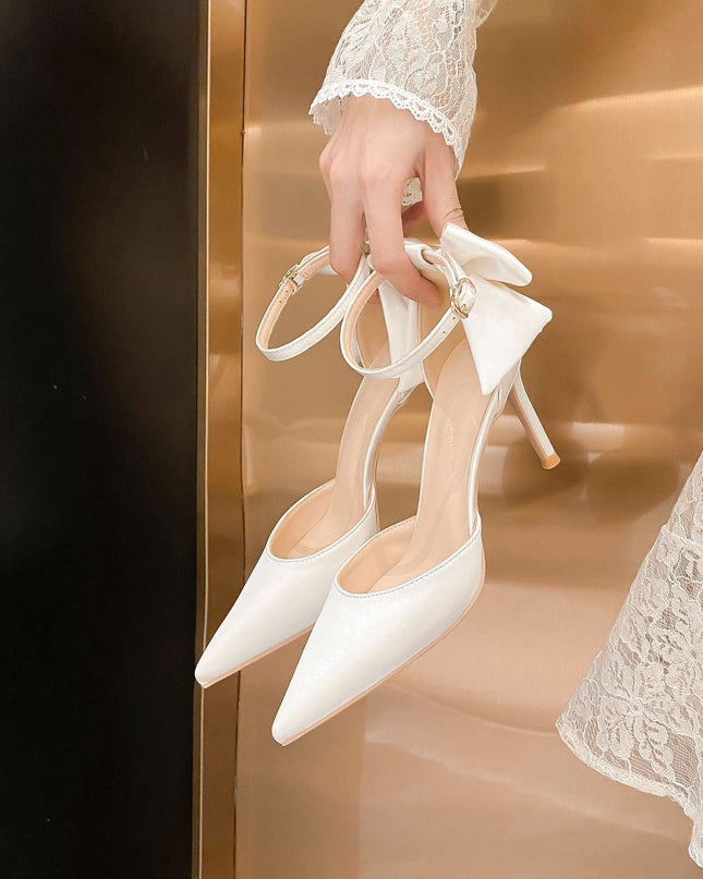 Buckle With Bow Hollowed Sandals