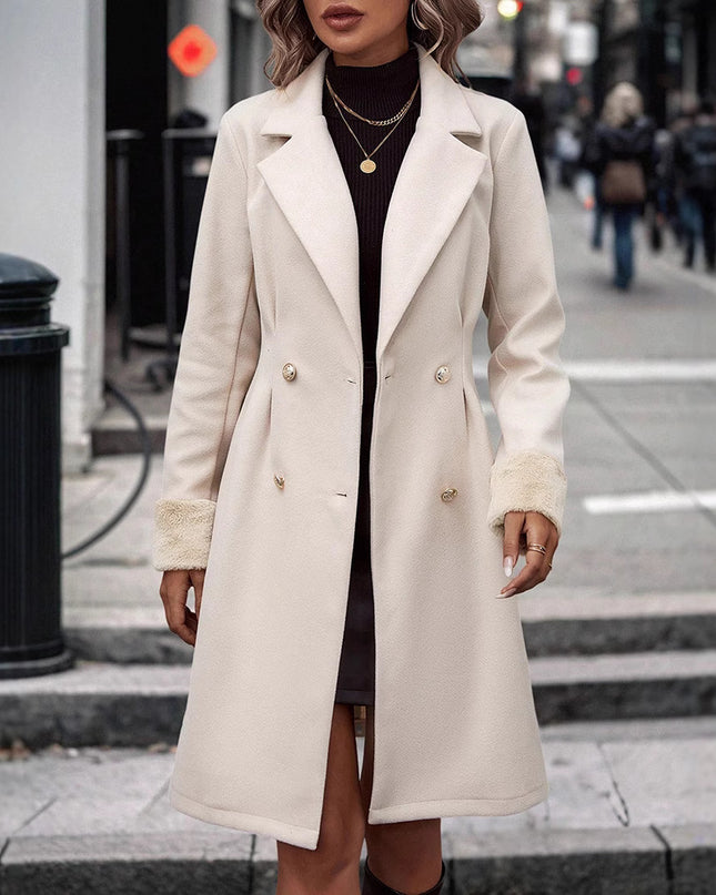 Waist Trimming Coat Women's Over-the-knee High-grade Temperament Mid-length Woolen