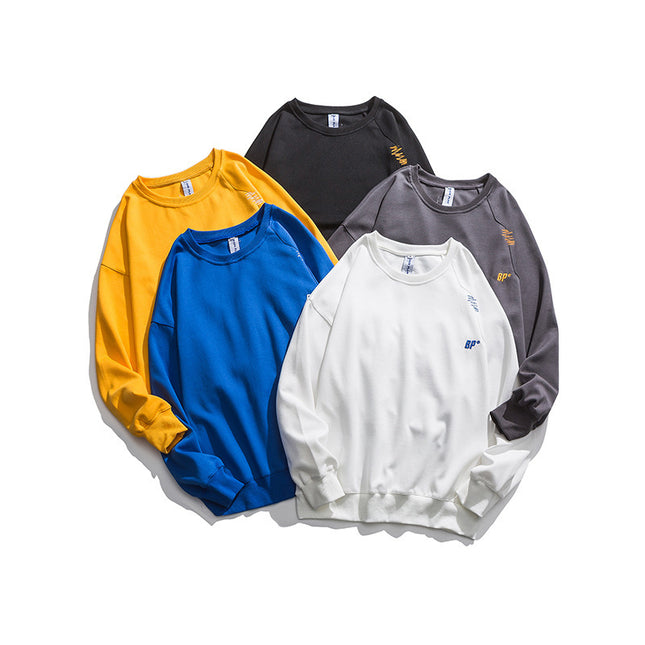 Men's Solid Color Casual Loose Sweatshirt