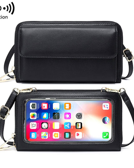 Touch Screen Phone Bag Women's Crossbody Anti-theft Swiping Long Wallet