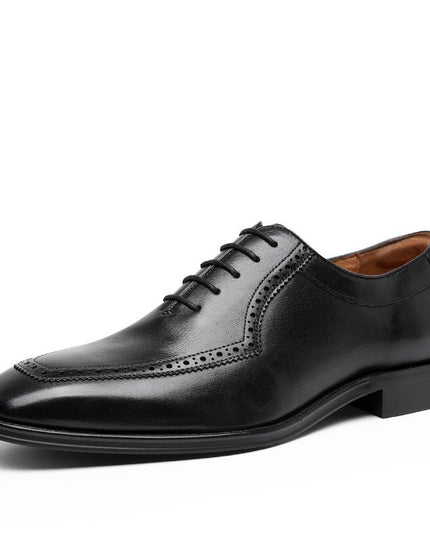 Retro Soft Sole Leather Square Toe Breathable Oxford Business Shoes