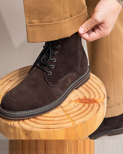 Handmade Leisure High-top Retro Desert Boots Men