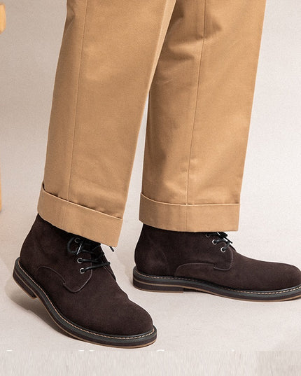 Handmade Leisure High-top Retro Desert Boots Men