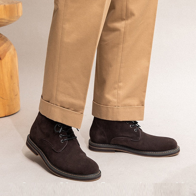 Handmade Leisure High-top Retro Desert Boots Men