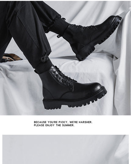Men's Leather New High-top Boots
