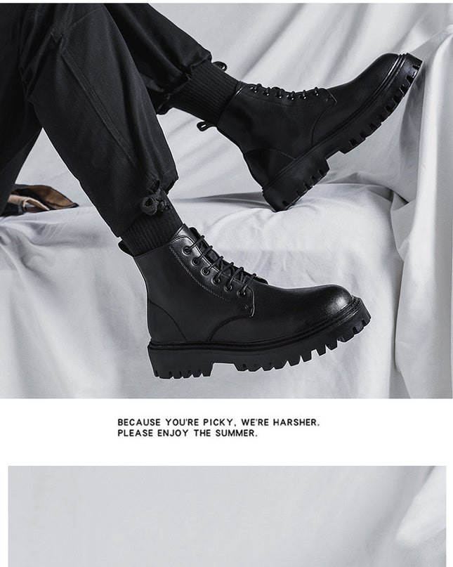 Men's Leather New High-top Boots