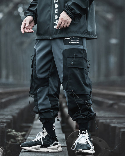 Fashion Trend Functional Wind Overalls Men's Black Tide Brand Student Harem Pants