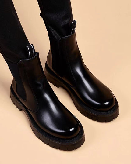 Winter Fleece-lined Dr Martens Boots Men's Korean Style