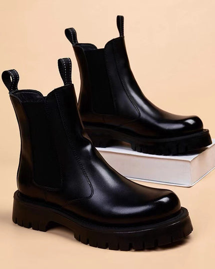 Winter Fleece-lined Dr Martens Boots Men's Korean Style