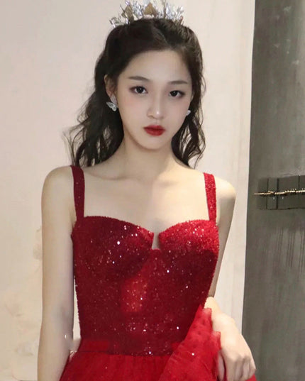 New Sequin Sling High-grade Princess Engagement Dress For Women