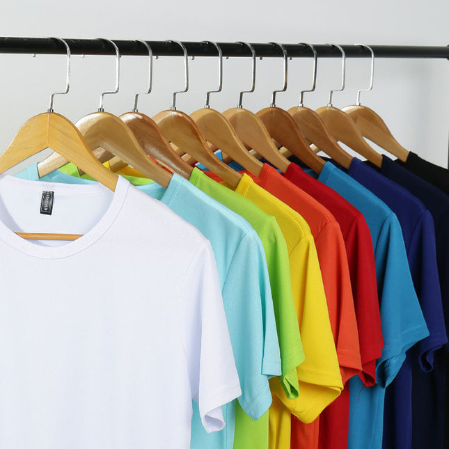 High-end Ice Silk Sports Running Fitness Clothes Loose-fitting Casual Round-neck Short Sleeve