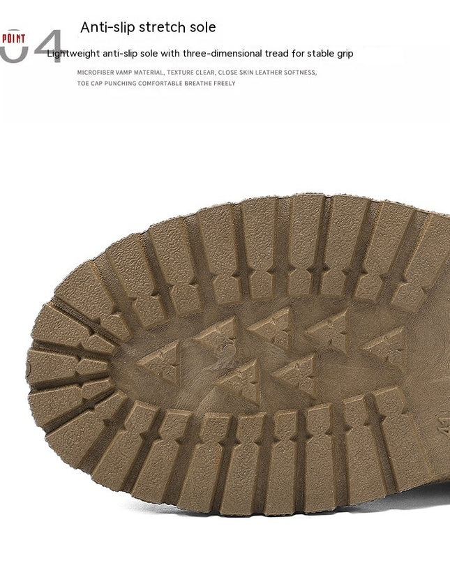 High-top Shoes All-match British Work Shoes Winter Thick Bottom Hiking Boots