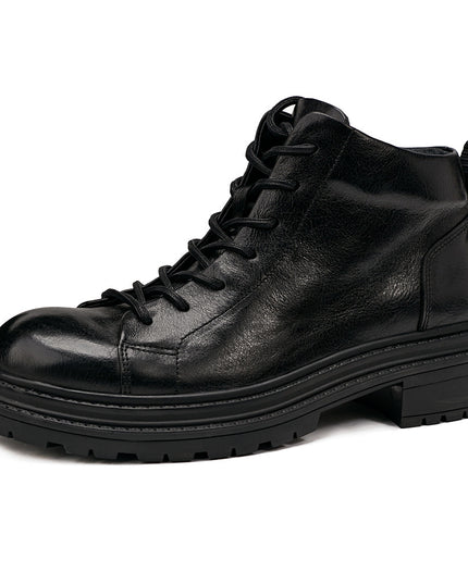 Genuine Leather Workwear Boots Men's Autumn And Winter Thick Bottom