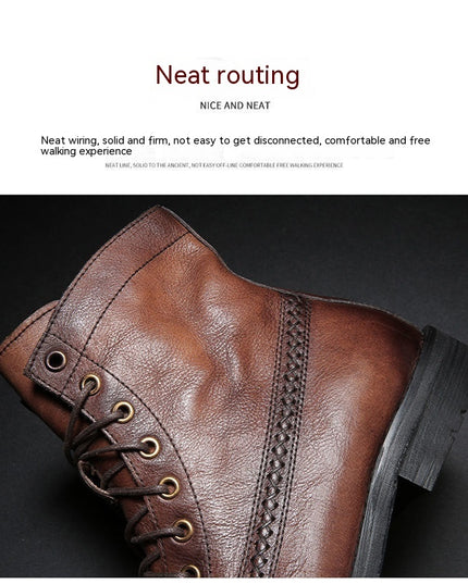 British Style Brush Color Worker Boot