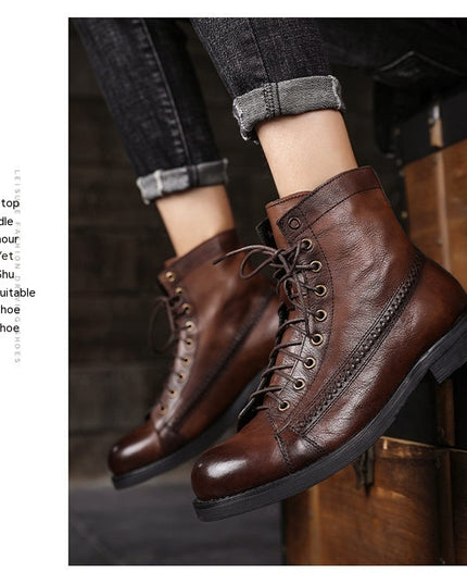 British Style Brush Color Worker Boot