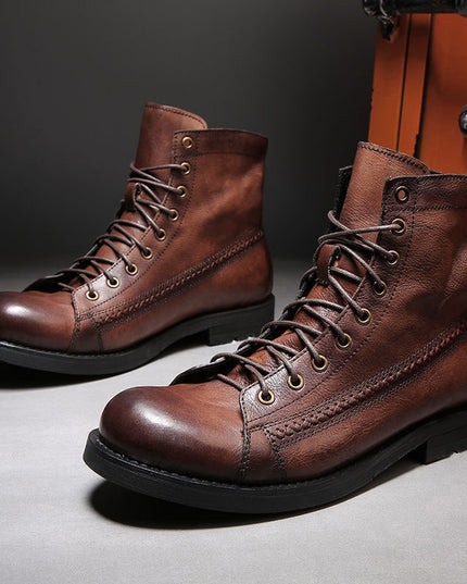British Style Brush Color Worker Boot