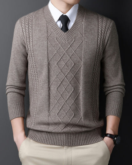 Chicken Collar Pullover Knitting Bottoming Shirt Men's Casual Sweater