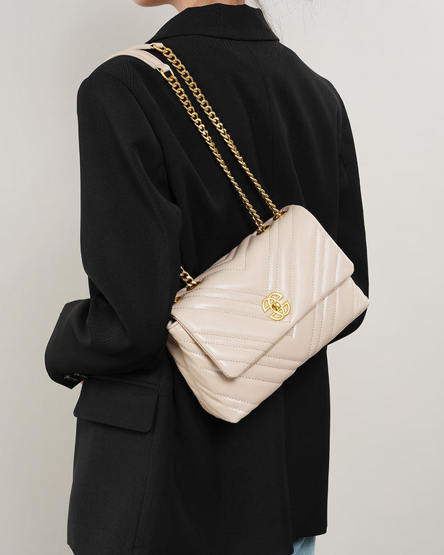 Women's Cowhide Diamond Chain Square Shoulder Messenger Bag