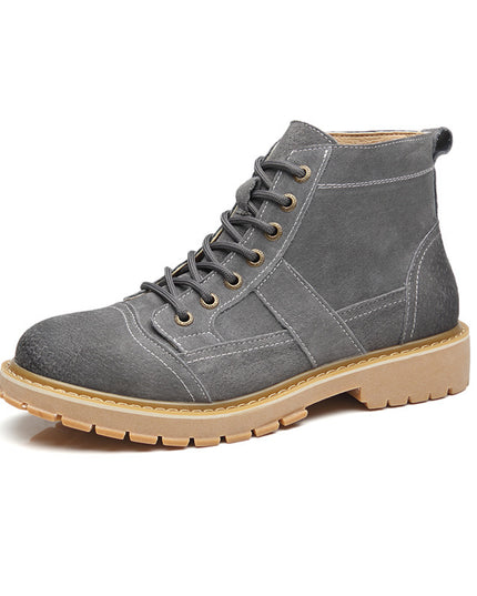 Leather high-top tooling shoes