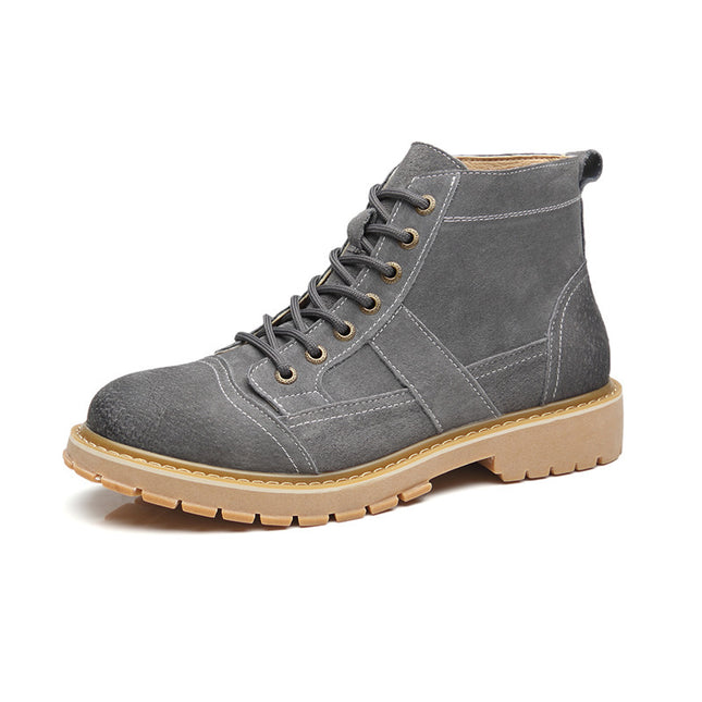 Leather high-top tooling shoes