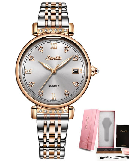 SUNKTA ladies quartz watch waterproof watch