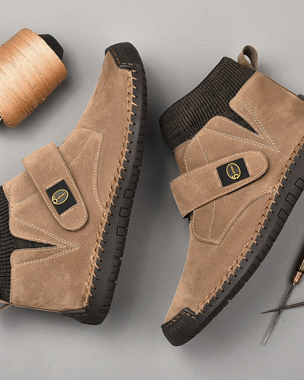 Velcro Shoes Men Ankle Boots Winter Sock Trainer Boots High Quality