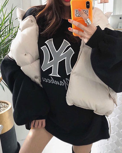 Women's Korean Style Lazy Style All-match Down Cotton Bread Coat Vest