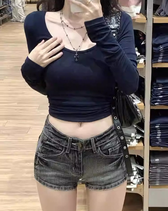 Hot Girl High Waist Shorts Summer Sexy Slimming Sheath Super Short Shorts Women