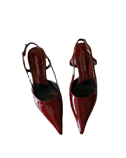 Closed Toe Sandals Women's Stiletto Heel Pointed Toe Low-cut Shoes