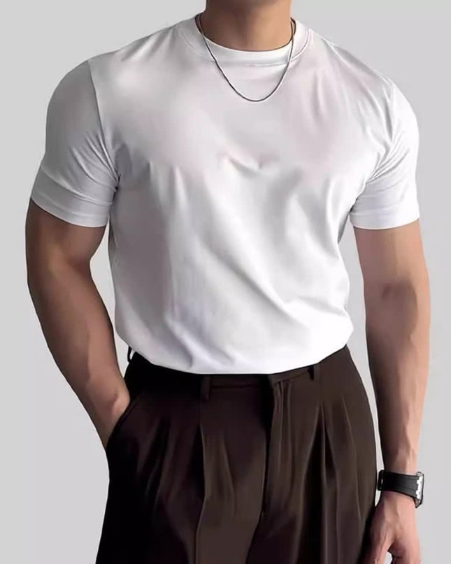 Sports Fitness Clothes Closed Short-sleeved T-shirt Men