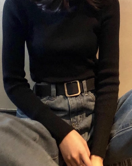Thickening Inner Wear Skinny Versatile Long Sleeve Thermal Turtleneck Sweater For Women