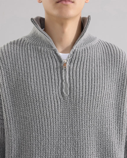 Men's Turtleneck Half Zipper Thickening Thermal Sweater