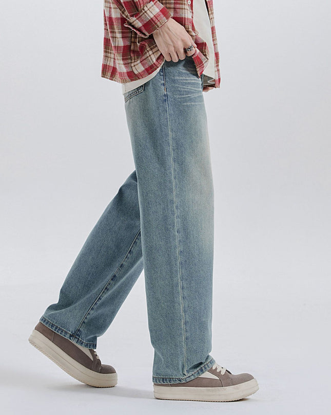 American All-match Jeans With Whiskers Men