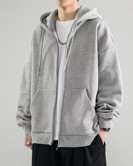 Men's Fashionable Loose All-match Zipper Cardigan Sweater Coat