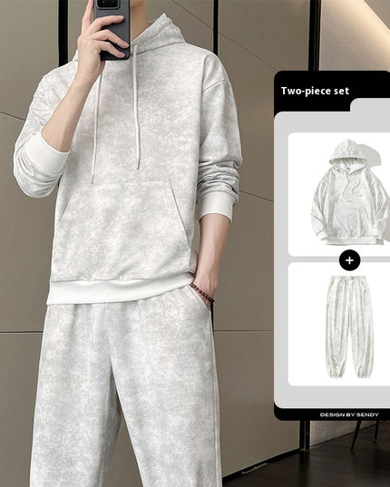 Men's Hooded Sweater Set Casual All-matching