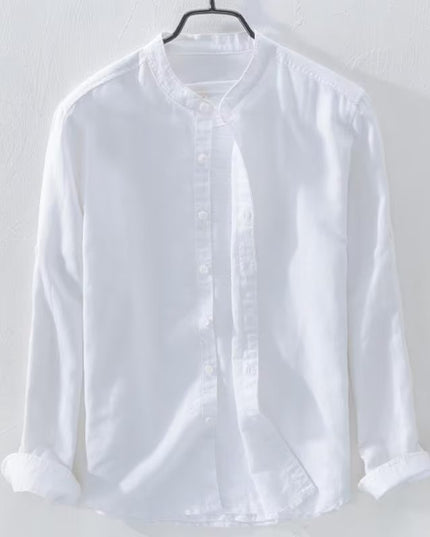 Loose Breathable Casual Long Sleeve Cotton Linen Shirt