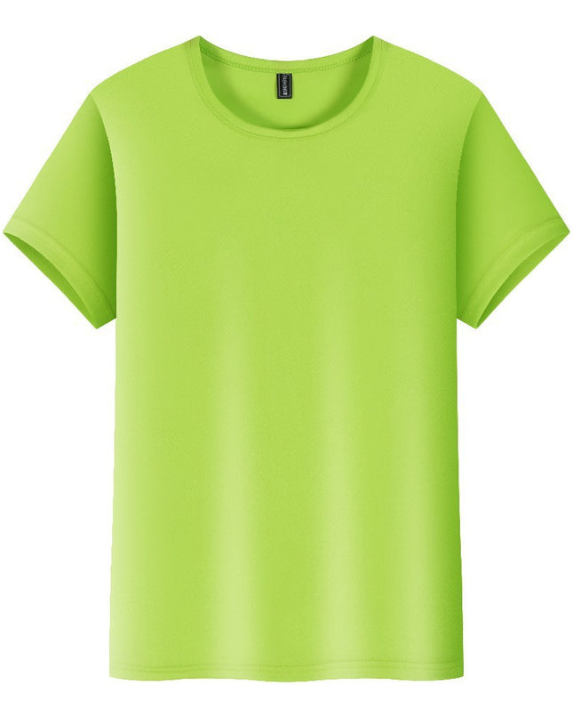 High-end Ice Silk Sports Running Fitness Clothes Loose-fitting Casual Round-neck Short Sleeve