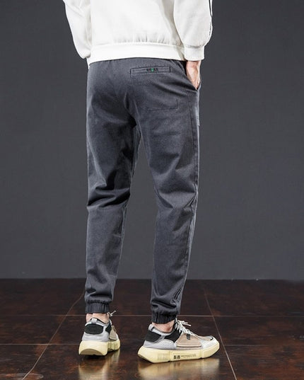 Stretch elastic waist loose-fitting overalls